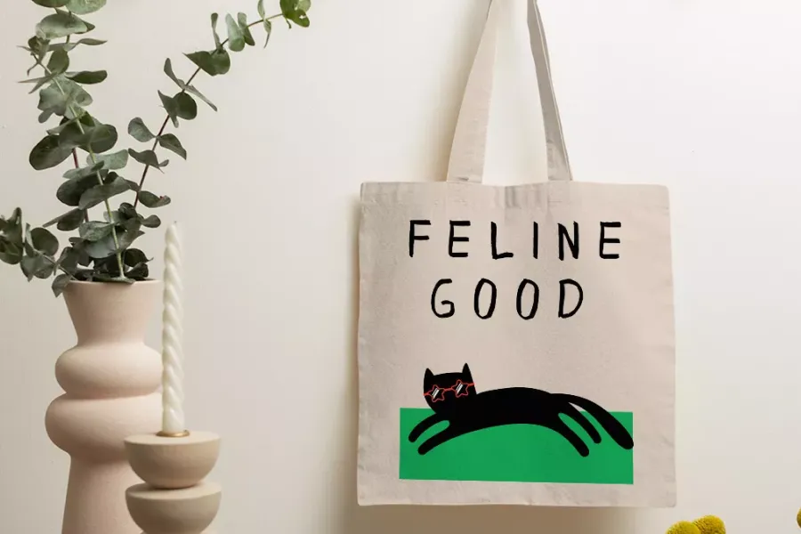 Funny Cat Tote Bag