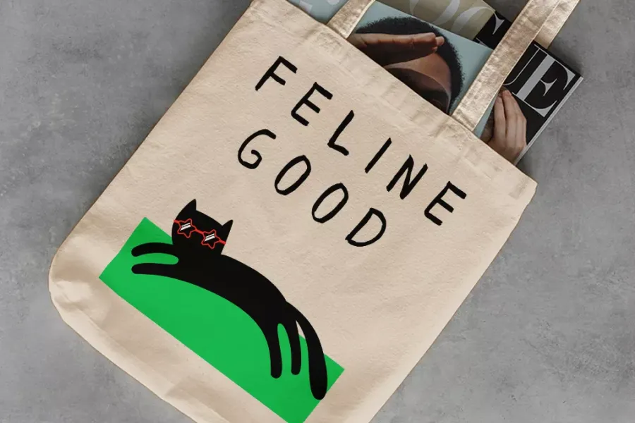 Funny Cat Tote Bag