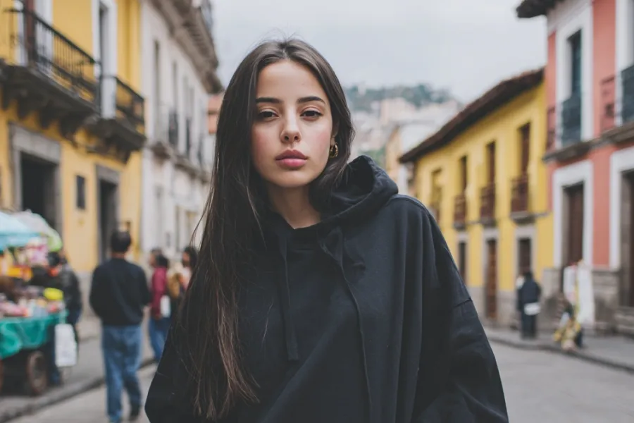 Cropped hoodie with cat design