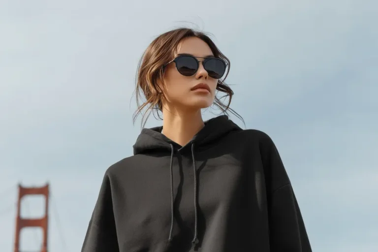 Cropped hoodie with cat design