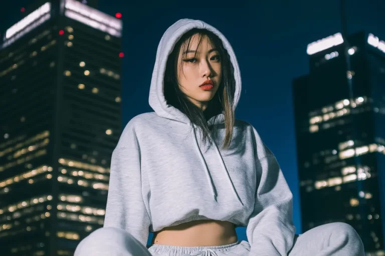 Cat Themed Crop Top Hoodies